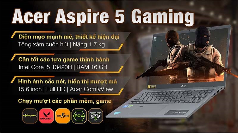 Acer Aspire 5 Gaming A515 58GM 51LB i5 13420H