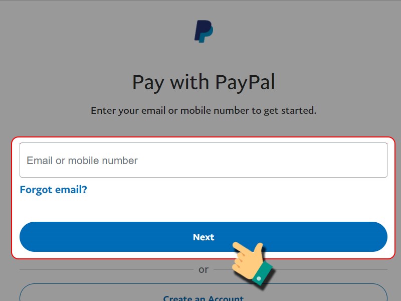 Đăng nhập t&agrave;i khoản PayPal