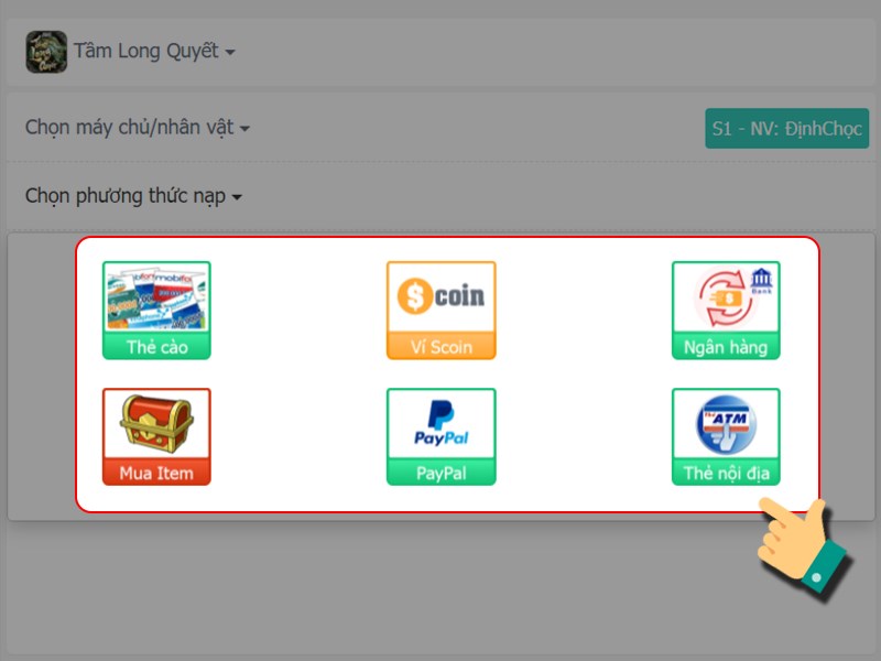Chọn phương thức thanh to&aacute;n