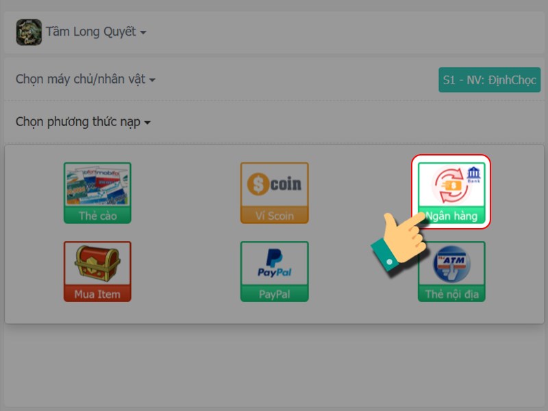 Chọn ng&acirc;n h&agrave;ng