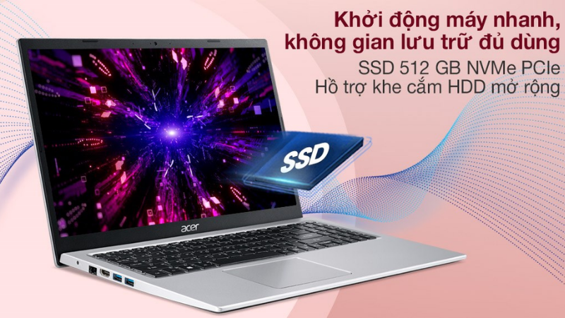 Ổ cứng SSD gi&uacute;p truy xuất c&aacute;c dữ liệu nhanh ch&oacute;ng