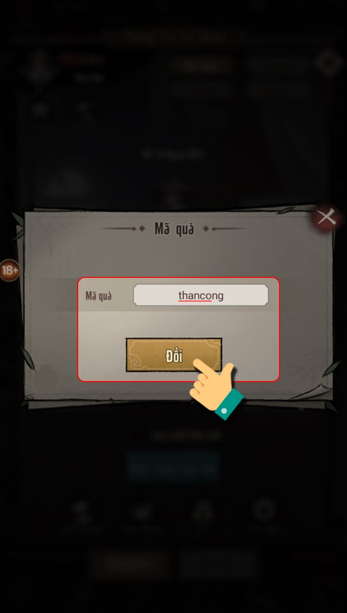 Nhập m&atilde; code bạn c&oacute; v&agrave;o đ&acirc;y