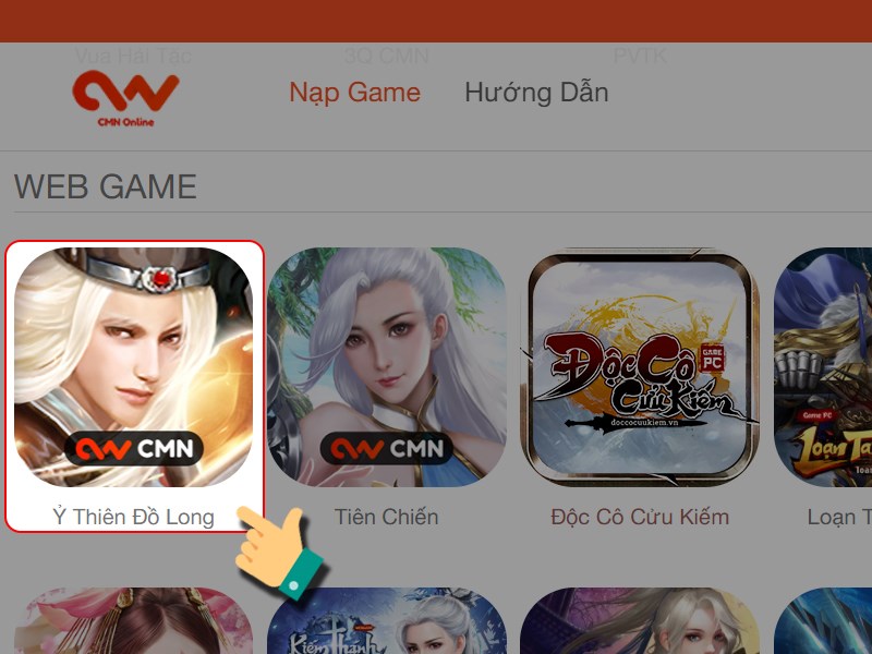 Chọn game Ỷ Thi&ecirc;n Đồ Long CMN