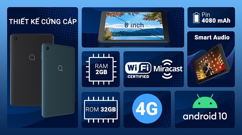 M&aacute;y t&iacute;nh bảng Alcatel 3T8