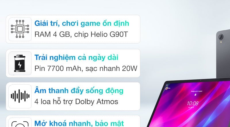 M&aacute;y t&iacute;nh bảng Lenovo Tab P11 Plus v&agrave; cấu h&igrave;nh