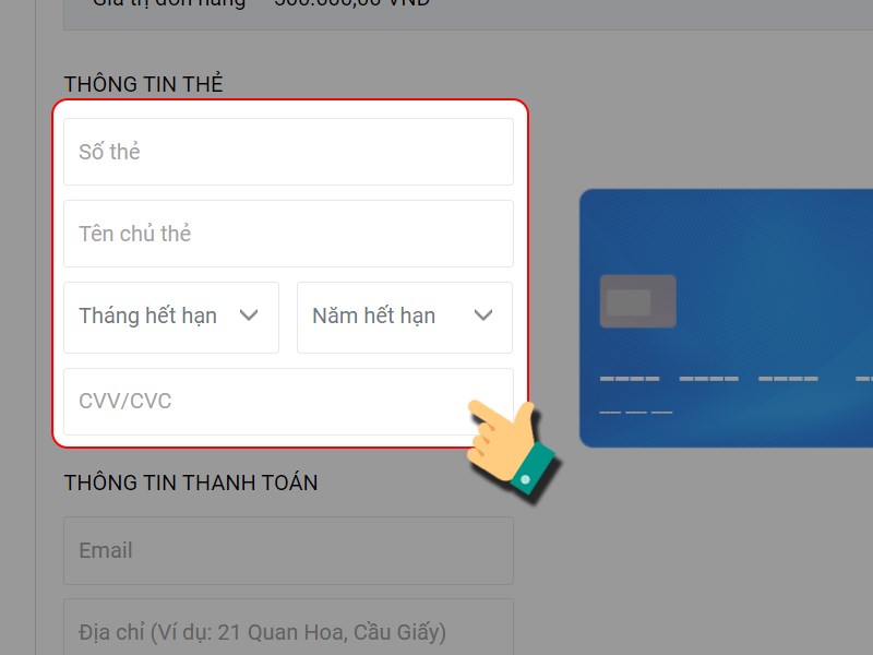 Nhập thông tin thẻ
