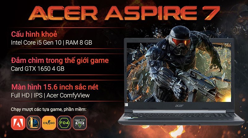 Acer Aspire 7 Gaming A715 75G 58U4