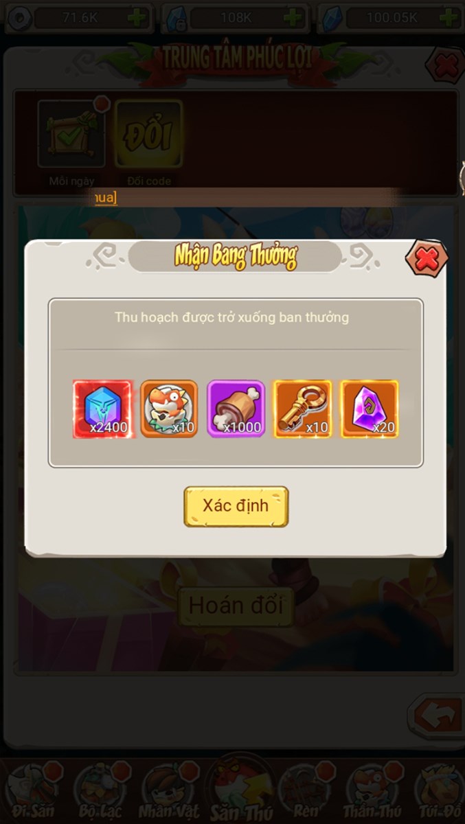 Đổi qu&agrave; th&agrave;nh c&ocirc;ng