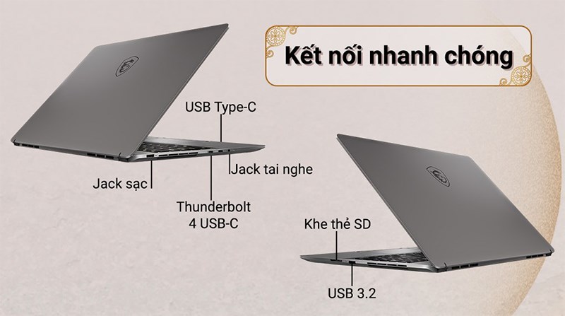 Đa dạng cổng giao tiếp để kết nối với thiết bị ngoại vi như chuột, bàn phím