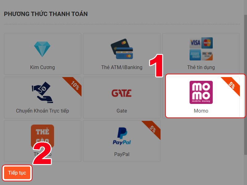 Thanh toán bằng MOMO Thanh toán bằng MOMO