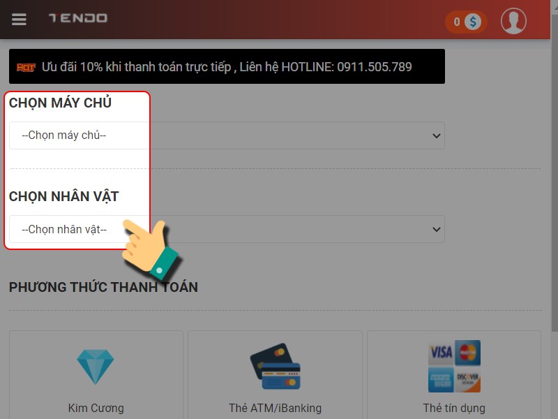 Chọn nhân vật Chọn nhân vật