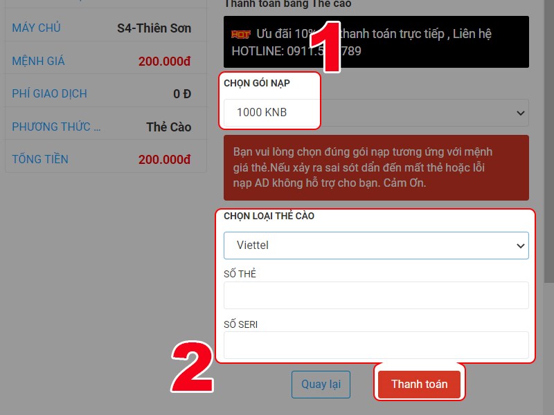 Nhập thông tin để thanh toán Nhập thông tin để thanh toán