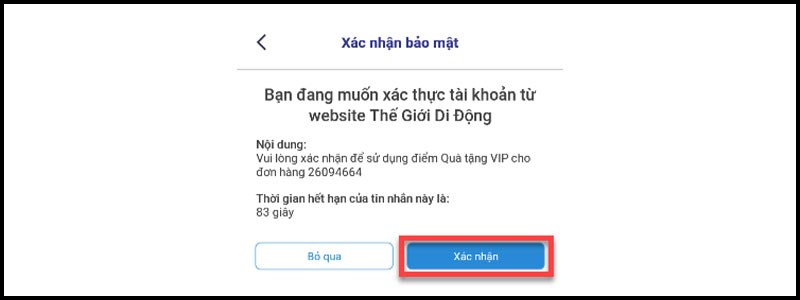 Đọc mã 4 chữ số cho nhân viên