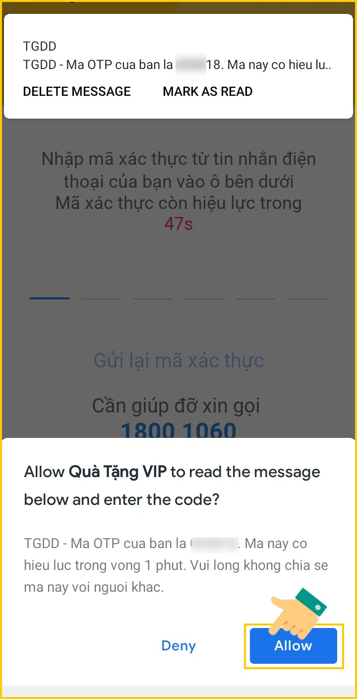 Nhập mã OTP