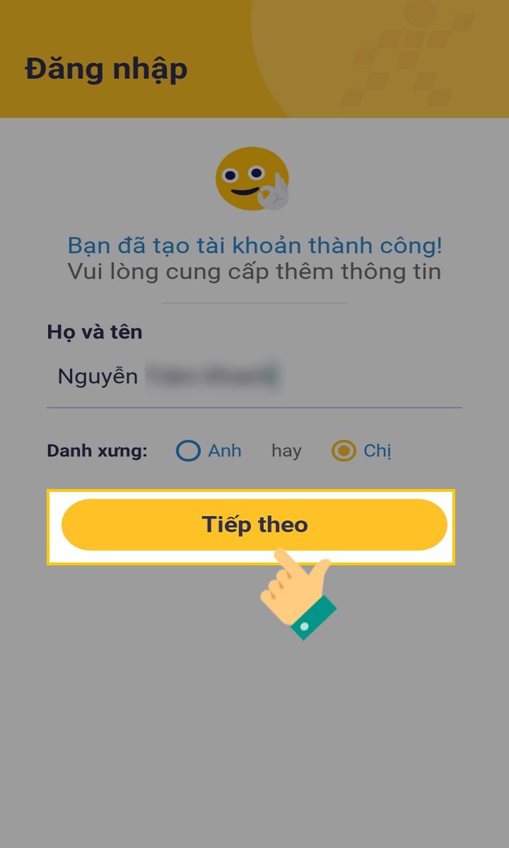 Nhấp chọn Tiếp theo