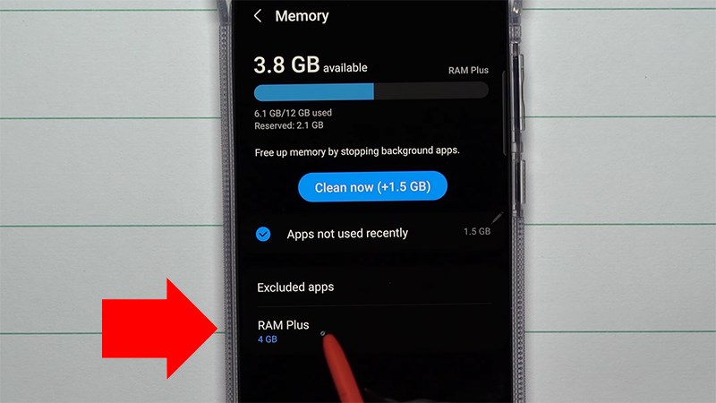 Chọn RAM Plus Chọn RAM Plus