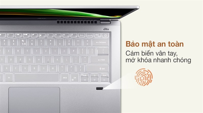 Bảo mật an to&agrave;n với cảm biến v&acirc;n tay