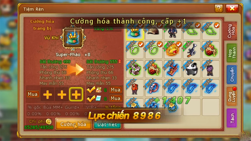 Th&agrave;nh c&ocirc;ng l&ecirc;n +8