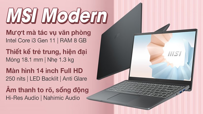MSI Modern 14 B11MOU i3 1115G4 (1027VN)