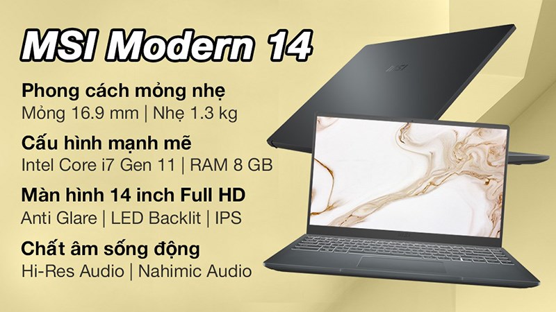 MSI Modern 14 B11MOU i7 1195G7 (847VN)