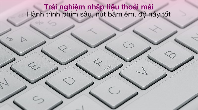 Hành trình phím sâu, nút bấm êm