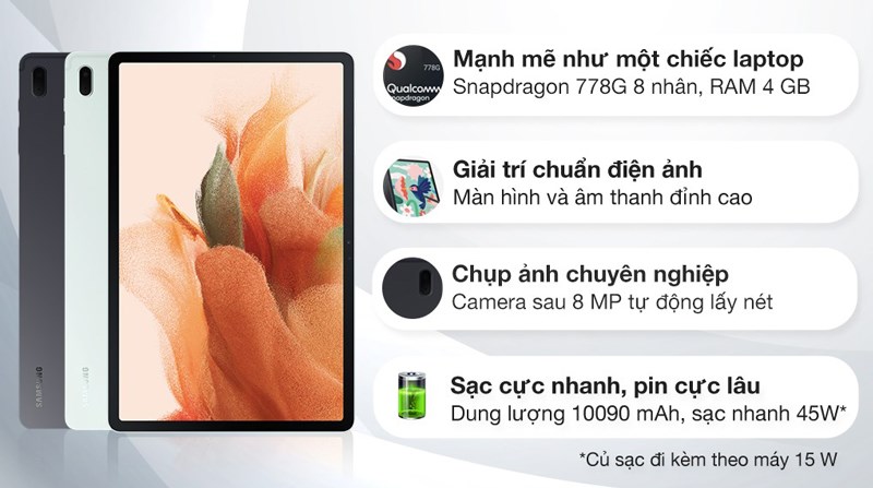 Máy tính bảng Samsung Galaxy Tab S7 FE WiFi