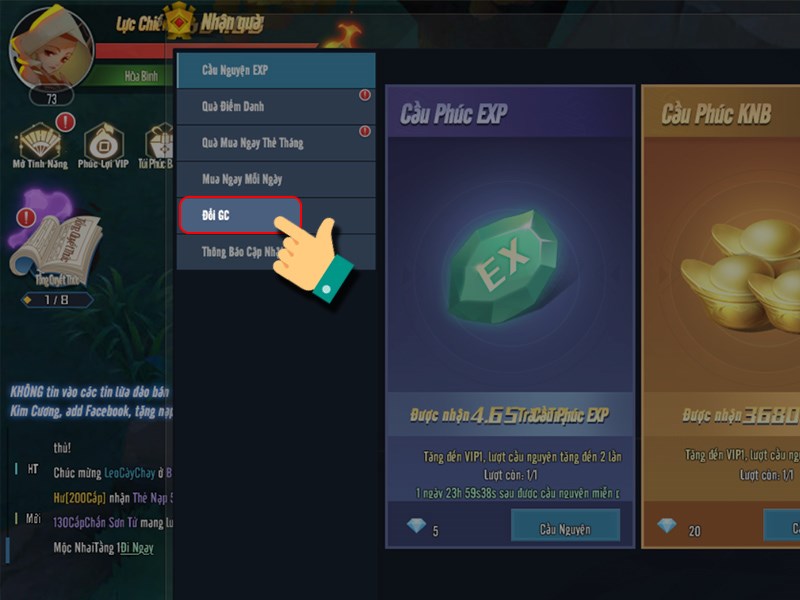 Chọn đổi GC Chọn đổi GC