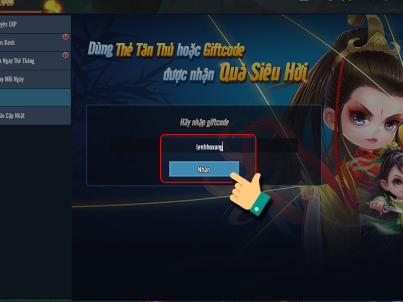 Nhập mã code vào đây Nhập mã code vào đây