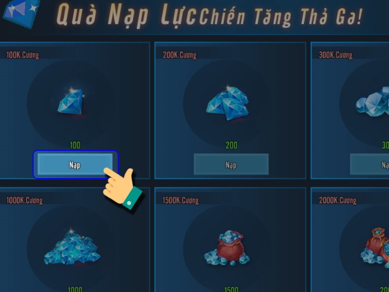 Chọn gói nạp 