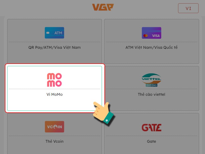 Thanh to&aacute;n bằng v&iacute; MOMO