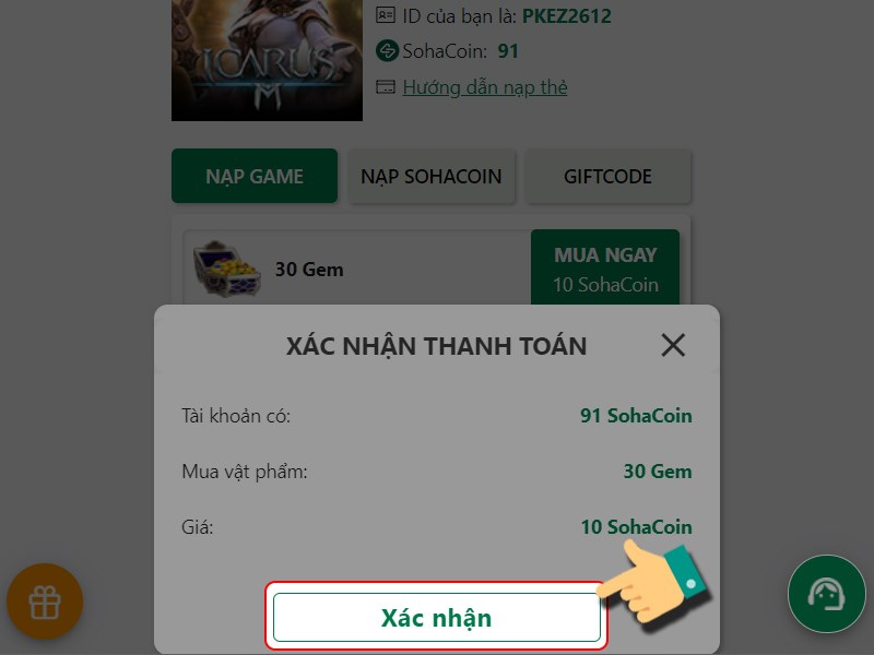 Xác nhận thanh toán