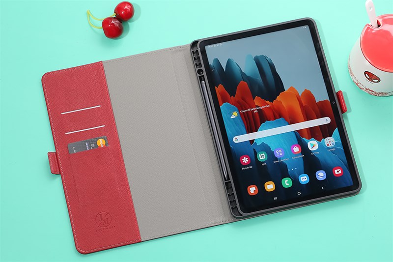 Ốp lưng Galaxy Tab S7 11 inch Nhựa cứng viền dẻo COMBOW màu đỏ rượu sang trọng Ốp lưng Galaxy Tab S7 11 inch Nhựa cứng viền dẻo COMBOW màu đỏ rượu sang trọng