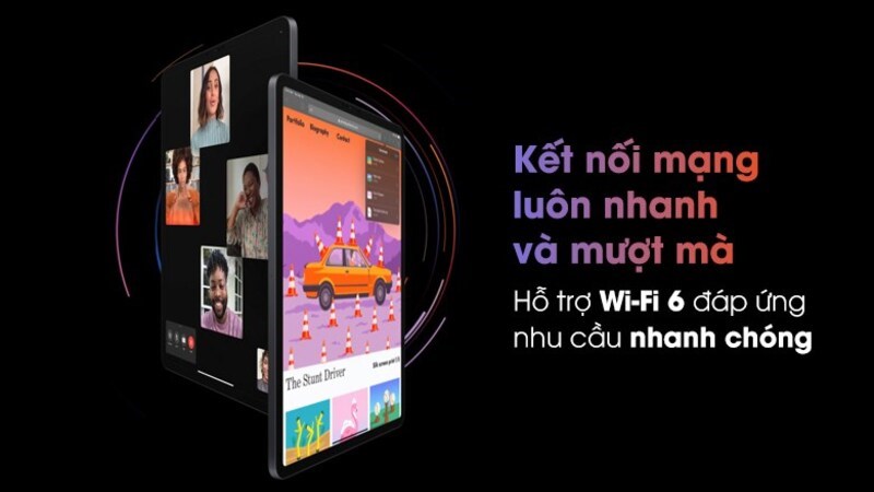 M&aacute;y hỗ trợ Wi-Fi 6 gi&uacute;p kết nối mạng nhanh, mượt m&agrave;