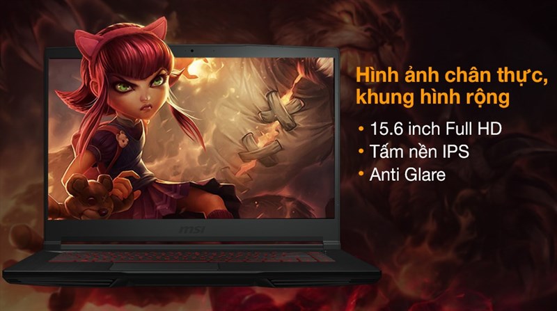 M&agrave;n h&igrave;nh 15.6 inch c&oacute; tấm nền IPS hiện đại với g&oacute;c nh&igrave;n rộng l&ecirc;n đến 178 độ