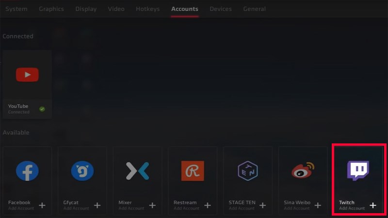 Chọn nền tảng live stream l&agrave; Twitch