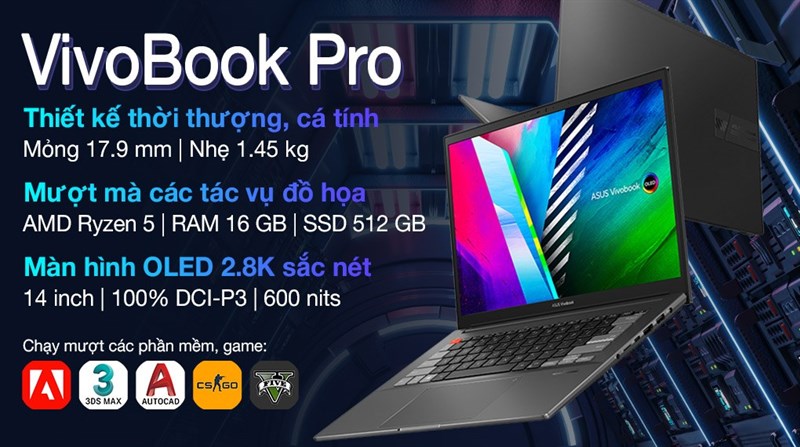 Asus VivoBook Pro 14x OLED M7400QC