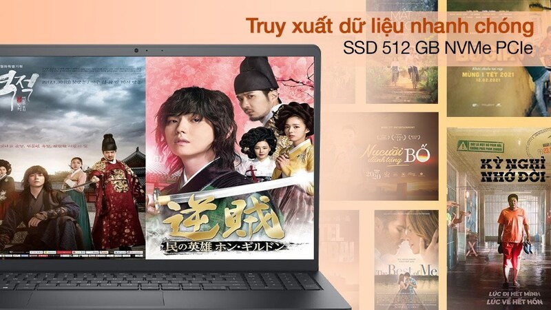Laptop r&uacute;t ngắn thời gian truy xuất dữ liệu với ổ cứng SSD 512 GB