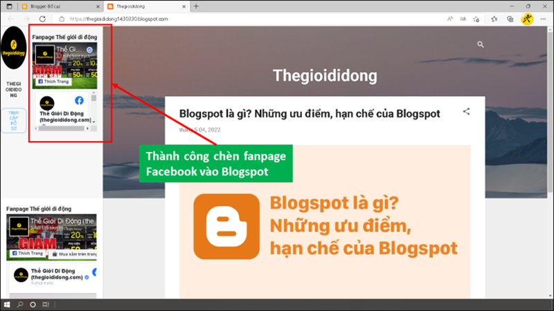 Kết quả sau khi chèn thành công fanpage Facebook vào Blogspot Kết quả sau khi chèn thành công fanpage Facebook vào Blogspot