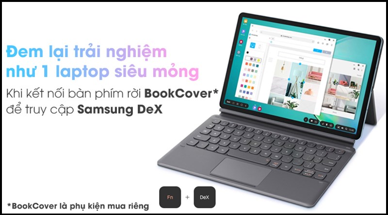 Được hỗ trợ b&agrave;n ph&iacute;m rời như chiếc laptop thực thụ