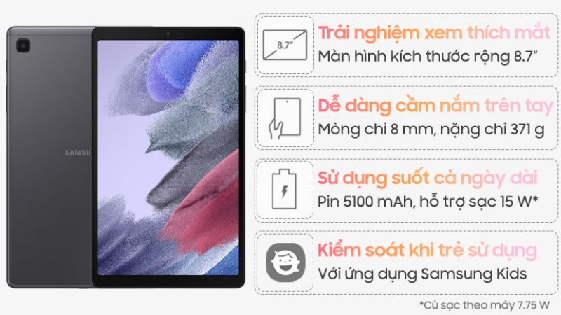  M&aacute;y t&iacute;nh bảng Samsung Galaxy Tab A7 Lite