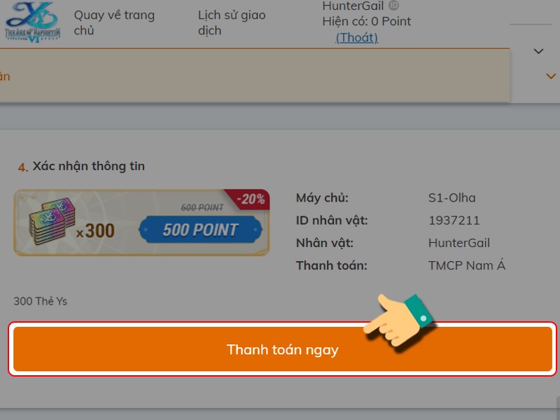 Nhấn Thanh to&aacute;n