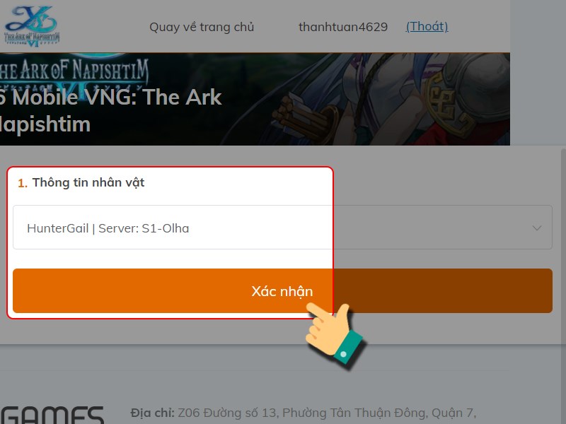 Chọn nh&acirc;n vật của bạn