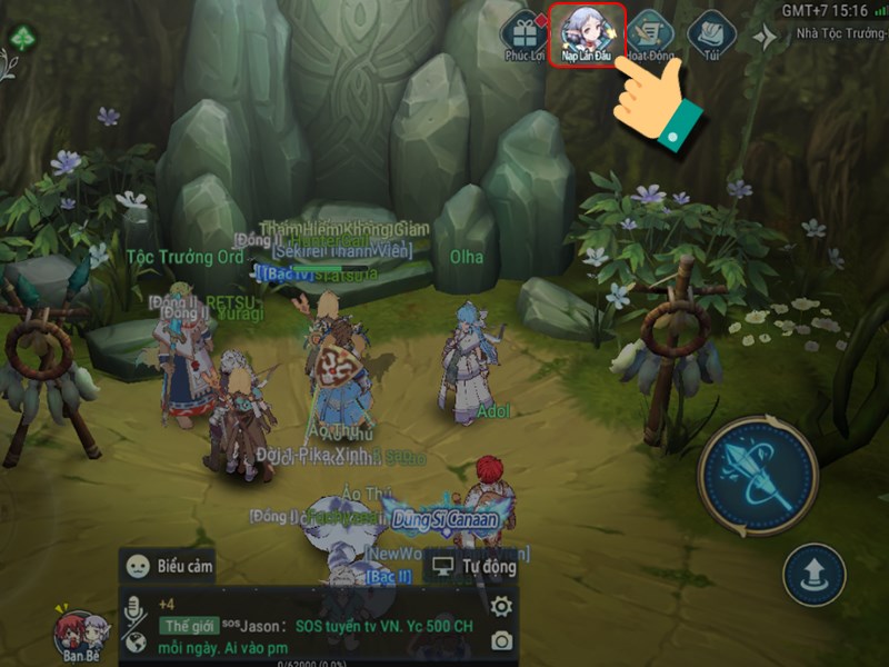 Chọn Nạp lần đầu