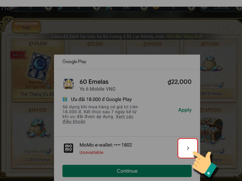 Nhấn v&agrave;o mũi t&ecirc;n