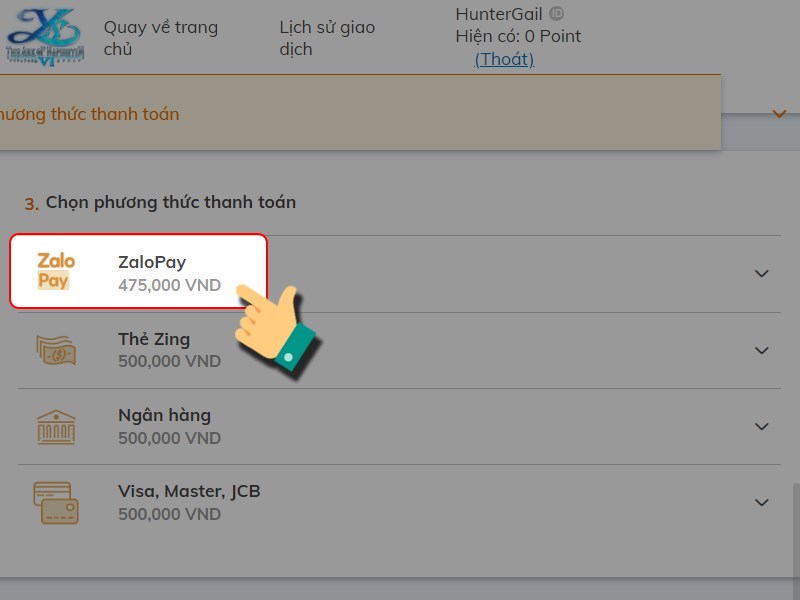 Chọn ZaloPay