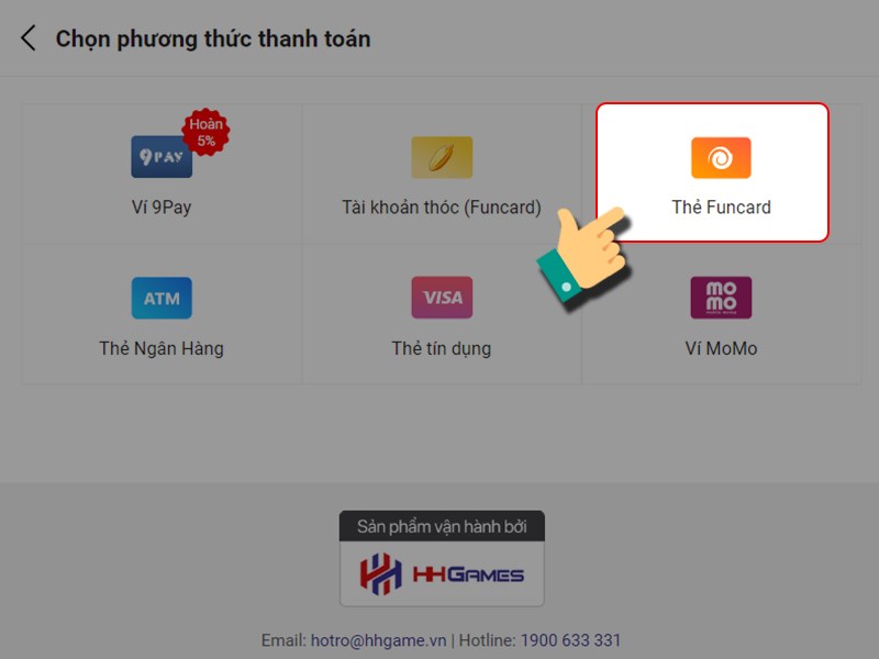 Thanh to&aacute;n bằng Funcard