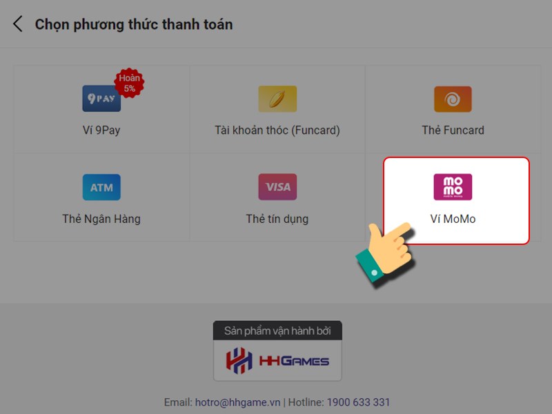 Thanh to&aacute;n bằng MOMO