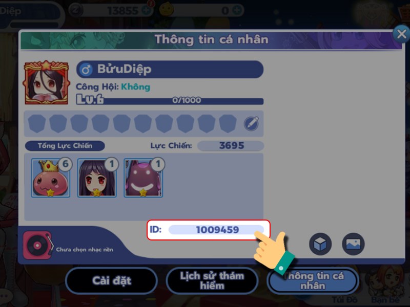 Lấy ID nh&acirc;n vật trong game của bạn