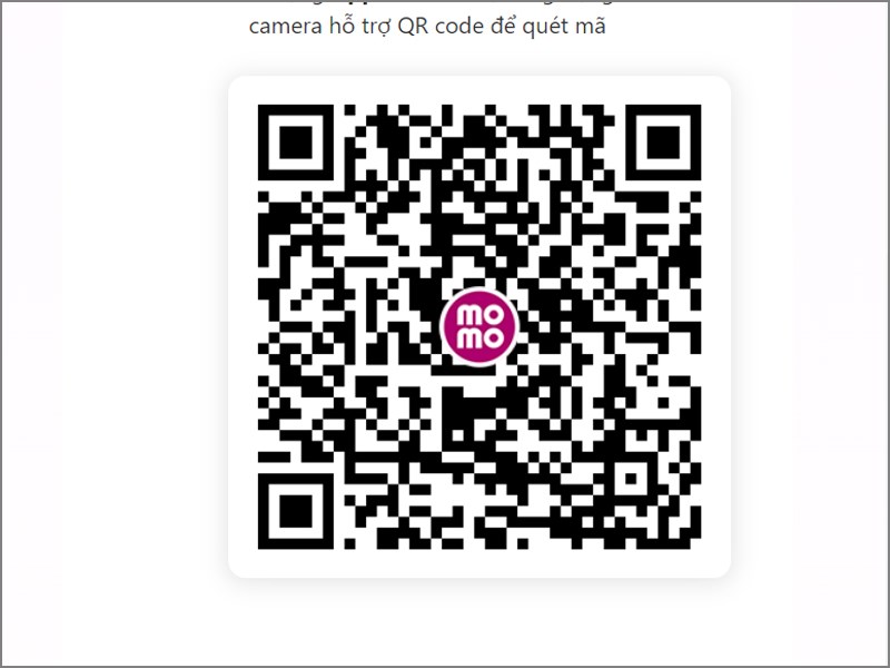 Mở v&iacute; MOMO v&agrave; qu&eacute;t m&atilde; QRcode