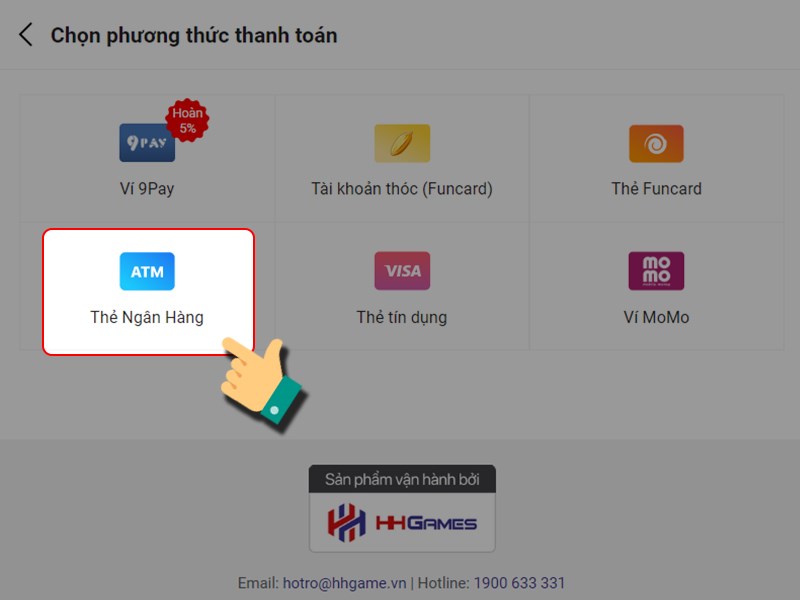 Thanh to&aacute;n bằng thẻ ATM